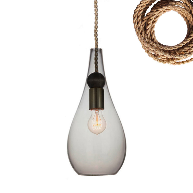 Earth 8 - Light Chandelier, Smoke Glass, Ship Rod, 108" H x 18" W x 18" D