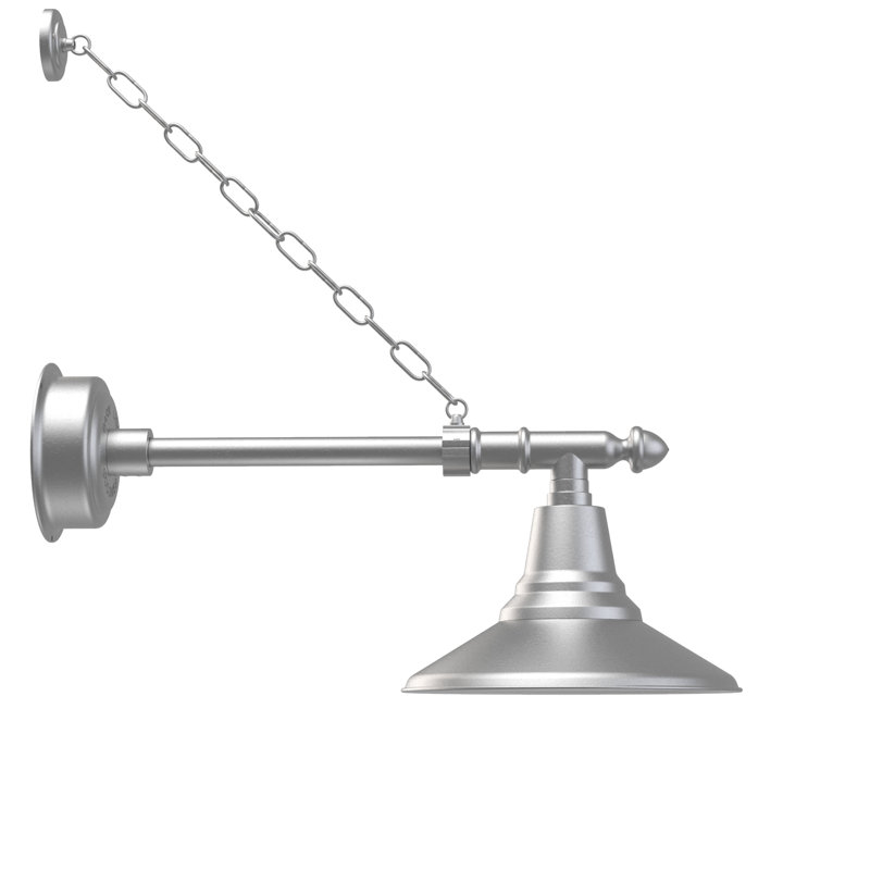 Albali LED Wall Light, 13.375" H x 12.25" W x 27" D, Glavanized Silver