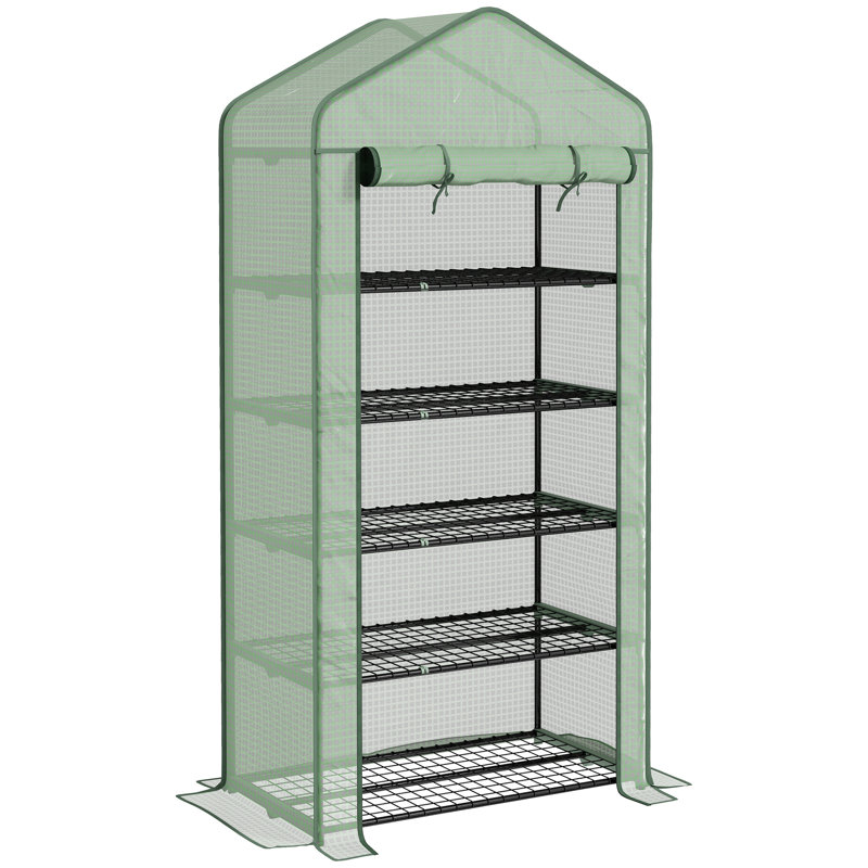 Belden 5-Tier Widened Mini Greenhouse With Steel Frame And PE Cover