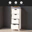 Armoire de rangement autoportante avec 4 tiroirs, convenant à la salle de bain, au salon et à la cuisine