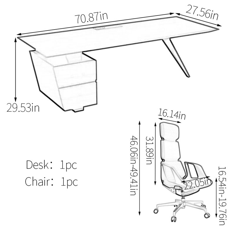 Boltz, 29.53" H x 70.87" W x 27.56" D