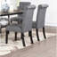 Chaises de salle à manger contemporaines gris anthracite de 2 places assises avec dossier rembourré