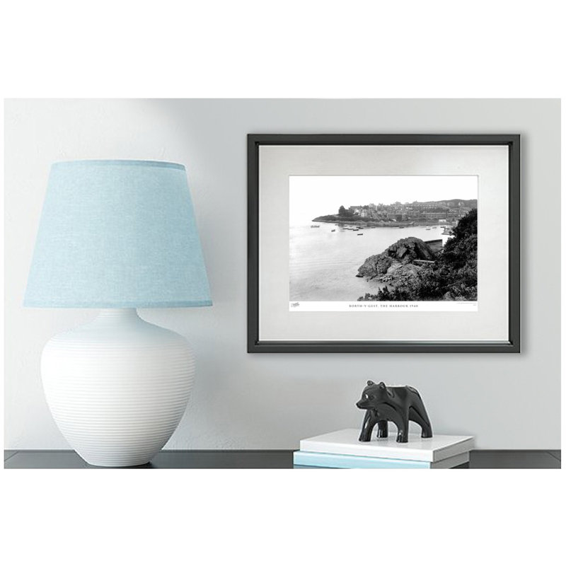 Borth Y Gest, The Harbour 1940 - Single Picture Frame Print, 28cm H x 36cm W x 2.3cm D