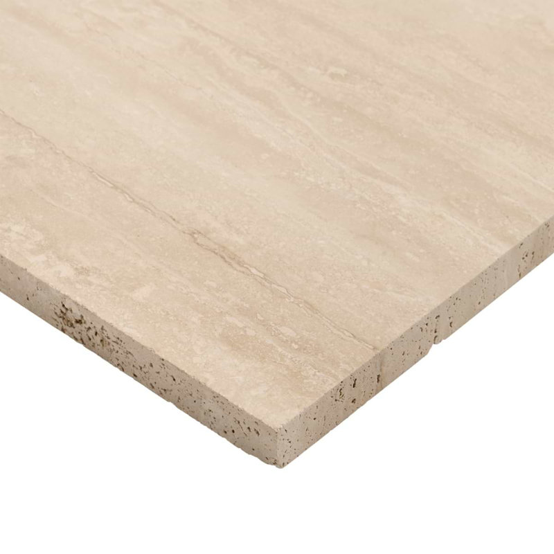 Travertine 18x36 Vein Cut Filled Honed Tile, Ivory Honed