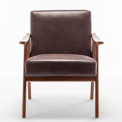 Cormac Mid-Century Modern Accent Chair,with Velvet Upholstery, Solid Wood Frame and Space-Saving Design