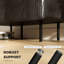 Buffet, armoire de rangement à lattes, noir