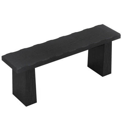 Sturdy Wooden Entryway Bench for Dining Room or Bedroom End of Bed with Modern Minimalist Design.