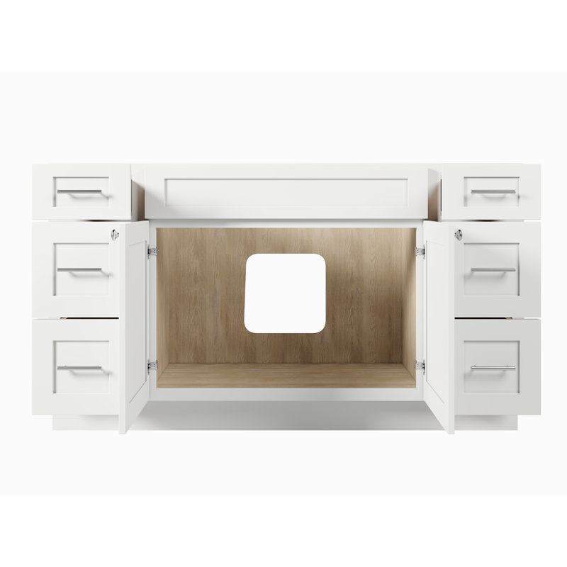 Base de meuble-lavabo simple 60 po Disar, Blanc