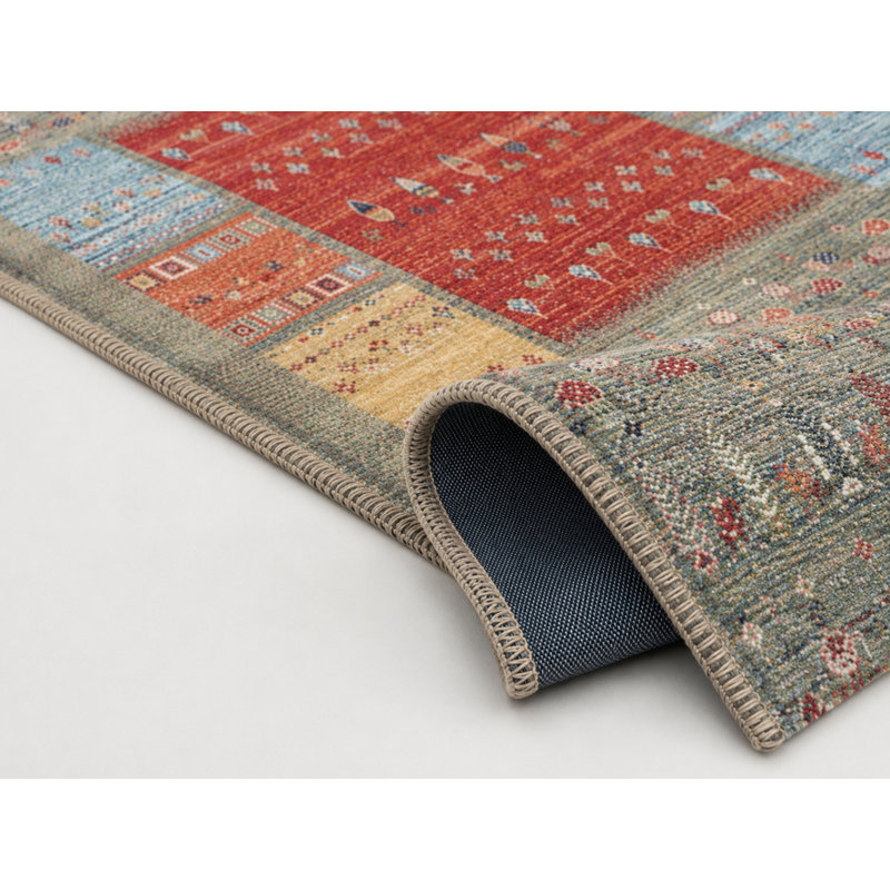Geometric Creative Woven Floor Rug In Red Tone, Round 3'4"