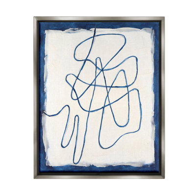 "Blue Line Abstraction" par Michael Willett sur toile