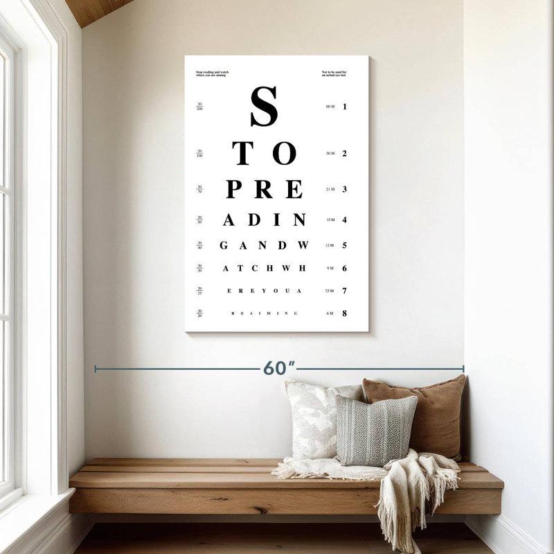 Bathroom Eye Test, 45" H x 30" W