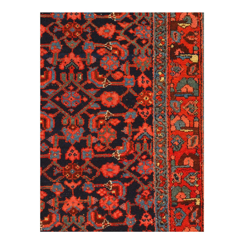 Oriental Area Rug in Navy Blue