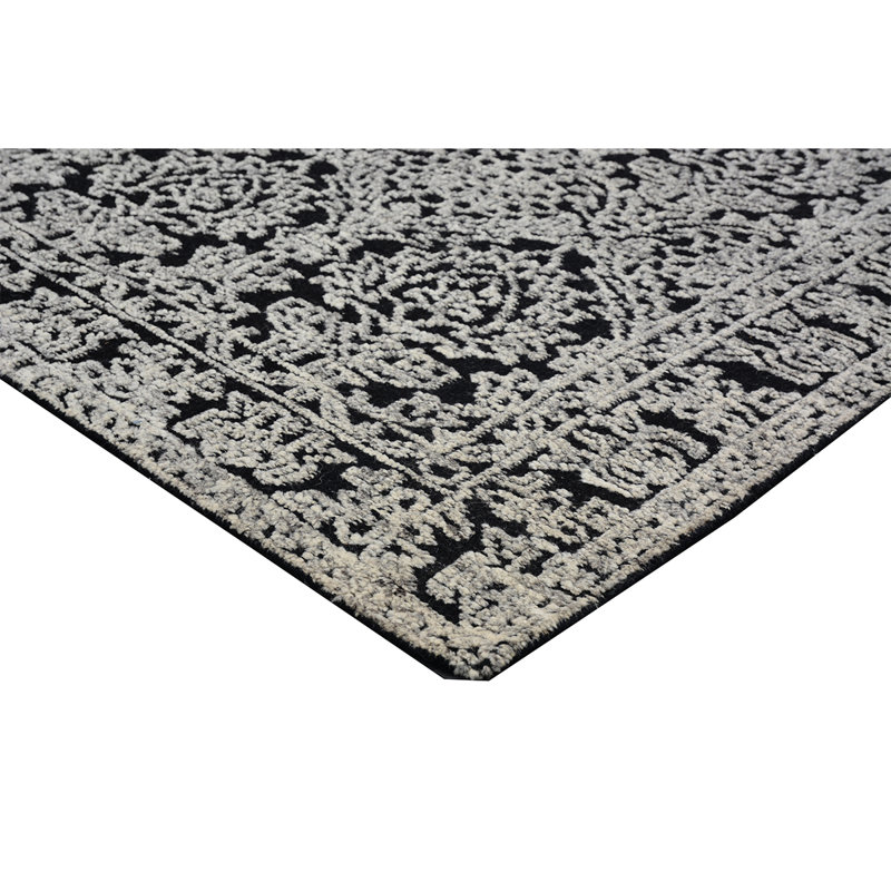 Wool Area Rug in Gray, Rectangle 8' x 10'