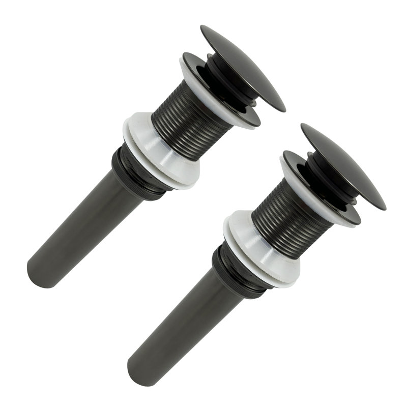 Bathroom Sink Pop-Up Drain Without Overflow Vessel Sink,Stainless Steel,Two Pieces, Gun Ash