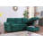 Ashton 96.5"W Green Velvet Fabric Reversible Sleeper Sectional Sofa Chaise-1795924552