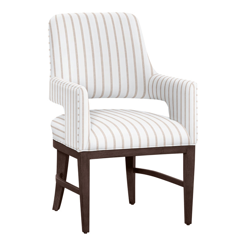 Chaise avec accoudoirs Josie, Tabac, Lin Perigold Mixi