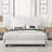 Full Size Modern Faux Leather Upholstered Platform Bed Frame, with Button Tufted Headboard, No Box Spring Needed-1173782137-1173782143