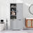 68" H Bathroom Storage Cabinet With Doors And Drawers, Tilt-Out Laundry Hamper, Open Shelve, Adjustable Shelf-2039428348