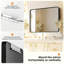 Miroir de salle de bain pour salle de bain, miroir mural en alliage d'aluminium-1372493422