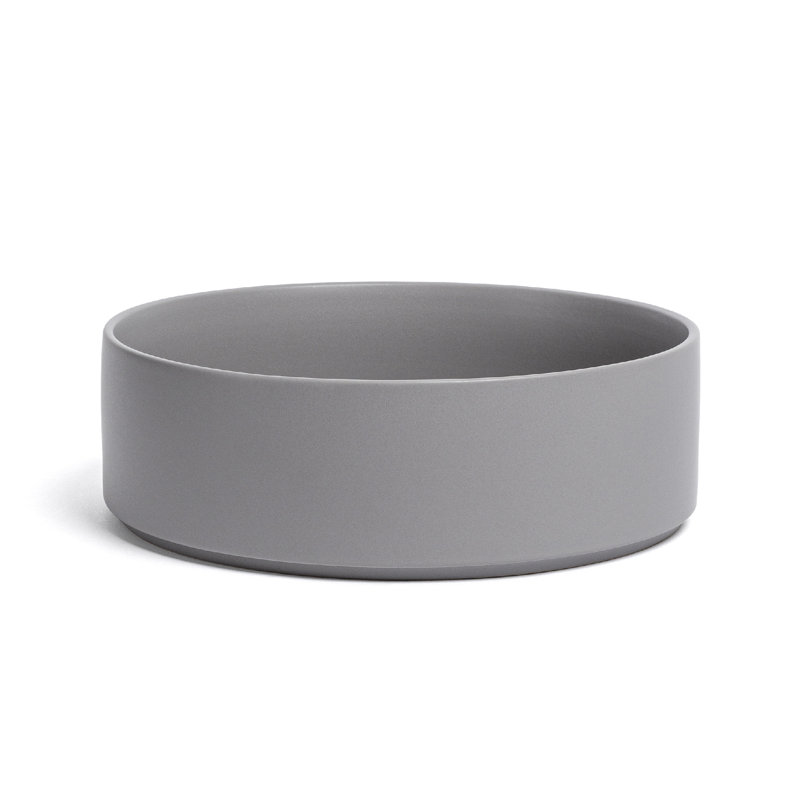 Over&Back Stackable Semi Hand-Finished Stoneware Serving Bowl, Charcoal Gray