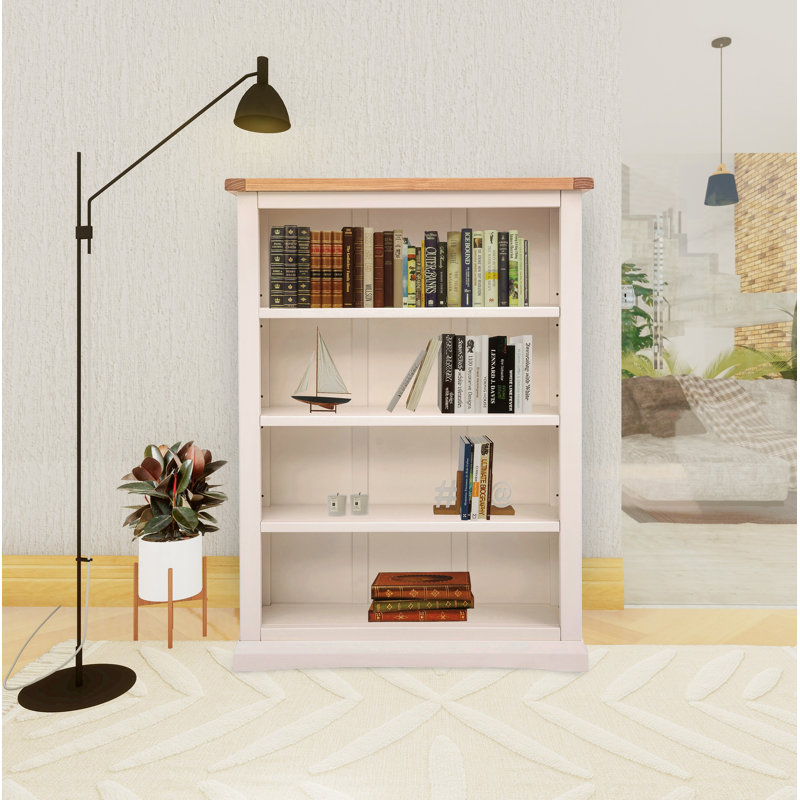 Gisela 120cm H Standard Bookcase, White, 120cm H x 89cm W x 25cm D