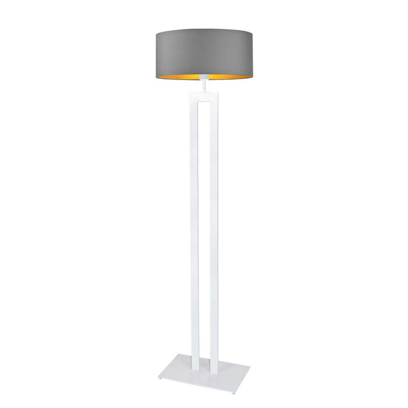 Sallee 162cm Traditional Floor Lamp, White, Light Grey