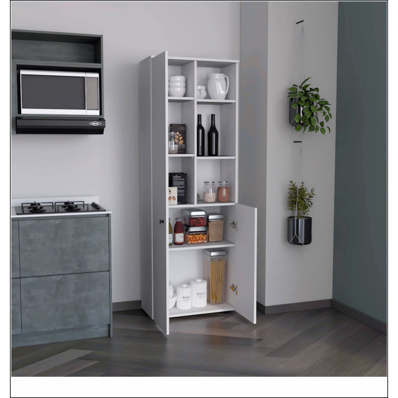 White 2-Door Kitchen Cabinet, White