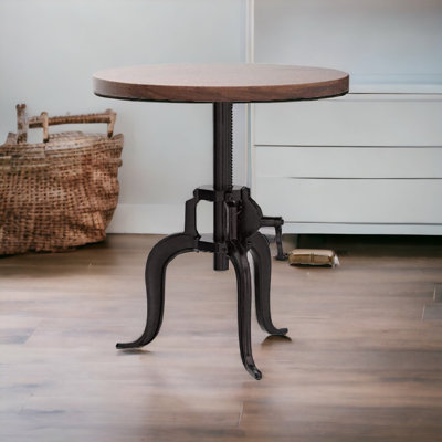 Table basse à piédestal en bois massif Hoschton
