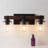 19'' 3-Light Rustic Farmhouse Vanity Light Wood Bathroom Wall Sconce Over Mirror with Glass Shades-655936945