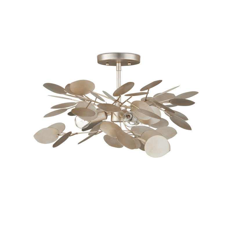 Lunaria 3 - Light Semi Flush Mount, Contemporary Gold Leaf