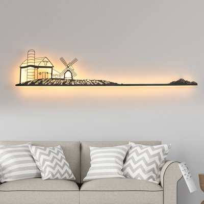 1 - Light 47.24" LED Dimmable Modern Flush Mounted Sconce
