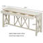 Console en placage d'acacia avec 4 tiroirs et base en X Anlen-114733109