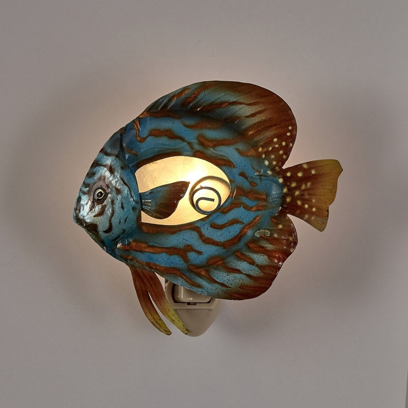 Discus Fish Capiz Shell LED Night Light