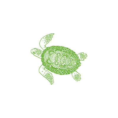 Décalcomanie murale autocollant en écaille tortue