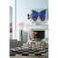 Wool Checkered Area Rug in Black/White-467517949