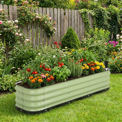  Boîte à fleurs galvanisée à arrosage automatique