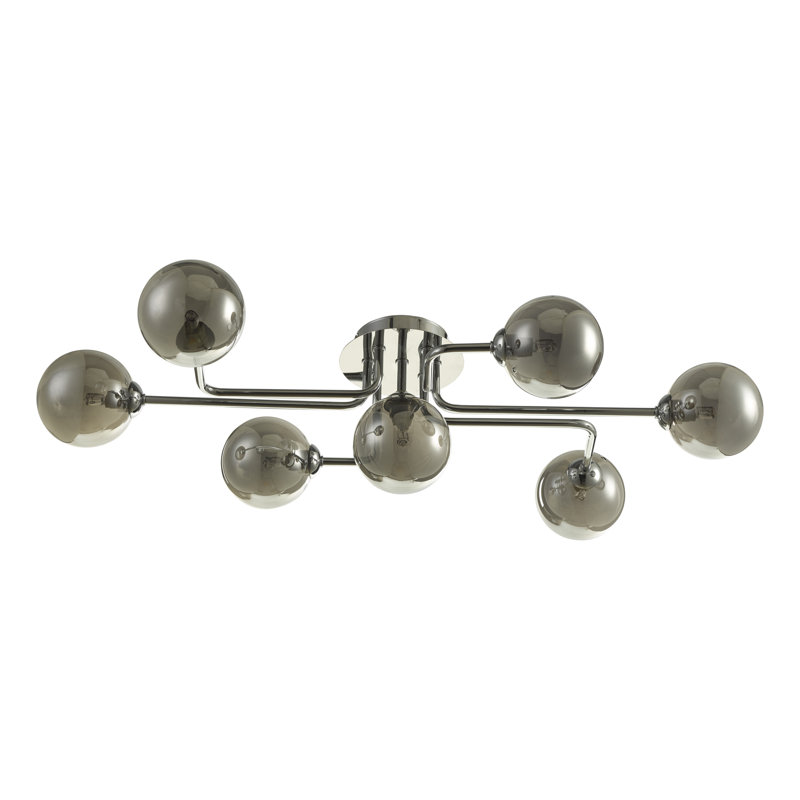 Zanesfield Semi Flush Mount, Black