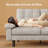 Reversible L-Shaped Modular Sectional Velvet Sofa with Removable Armrests, Ideal for Apartments, Dorms, Home Offices and Living Rooms-390218117