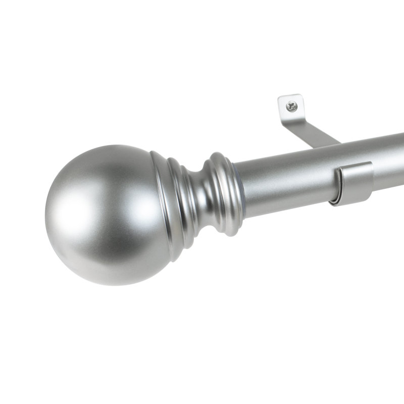 Tringle de rideau simple en plastique réglable, l 18 po - 36 po, Argent