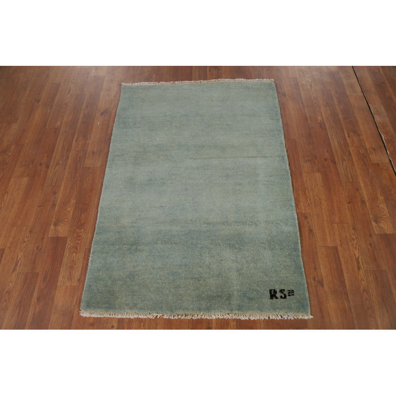 Tapis de vestibule moderne en laine fait à la main 3 x 4 Gabbeh