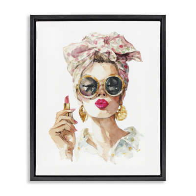 Cadre flottant féminin, rouge à lèvres, design par Svetlana Aleynikova