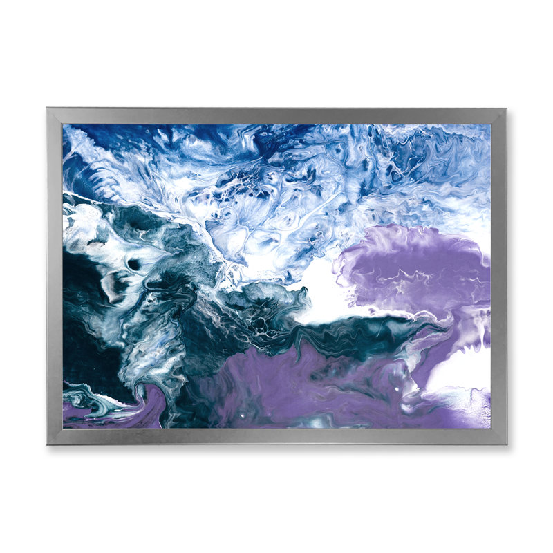 «Blue and Violet», impression sur toile, H 34 po x l 44 po x P 1,5 po, Cadre photo argenté