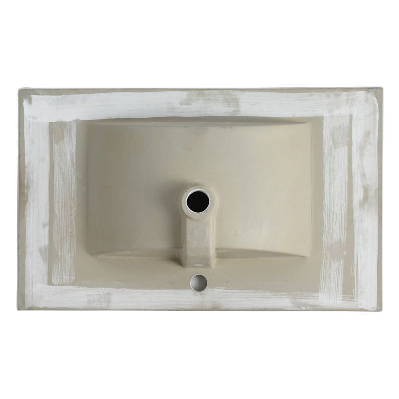 Roomfitters Premium White Ceramic Bathroom Vanity Sink Top, Integrated Replacement Basin