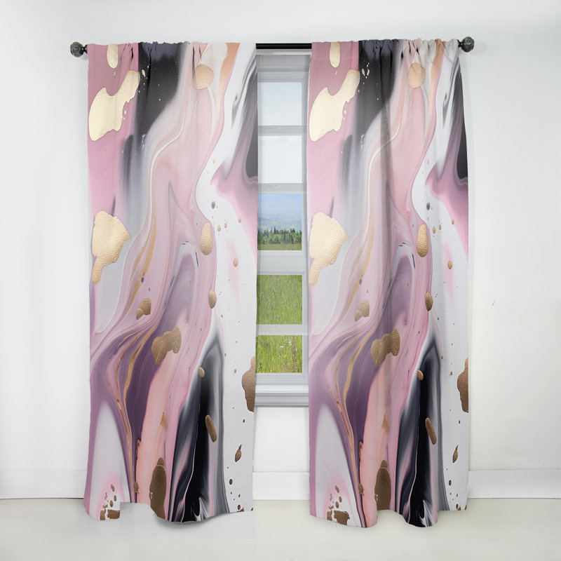 Hughston - Rideau moderne - Rideau moderne - Velours obscurcissant - 1 panneau, L 52 po x L 63 po