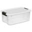 Bac de rangement empilable en plastique transparent de 30 pte et 18 pte avec couvercle Sterilite