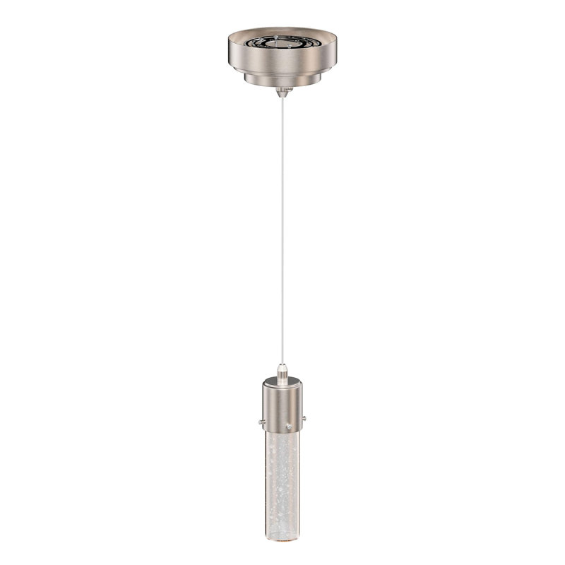 Luminaire suspendu simple à 1 lumière Nural Nural, Nickel brossé