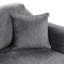 Canapé modulaire Canapé modulaire rembourré en chenille de 111,8 po avec repose-pieds de rangement mobile pour salon, gris foncé-1448080225