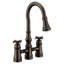 Weymouth Pull Down Touch Double Handle Kitchen Faucet-758053030