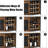 Wine Bar Cabinet with Detachable Rack, Glass Holder & Mesh Door, 3-Tier Storage for Kitchen Dining Room-1109371075
