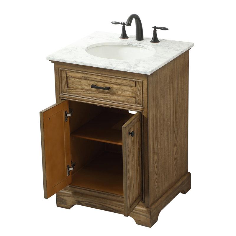 Ensemble de meuble-lavabo simple 24 po Hermes, Bois flottant